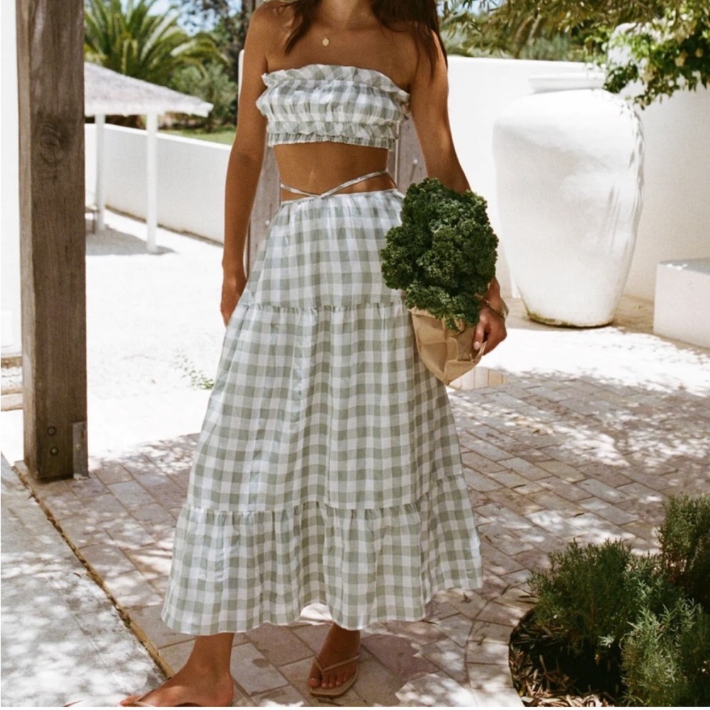 Sabo Skirt Arlette Gingham Maxi Skirt